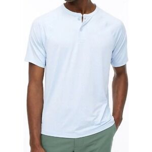 J.Crew Men's Performance Henley T-Shirt Size XL‎ Blue Short Sleeve